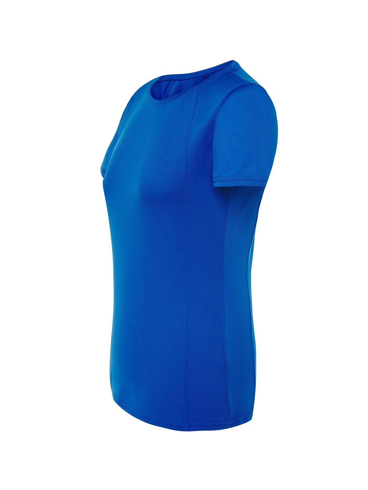 Personalisiertes Funktionsshirt Damen 16 Camiseta técnica personalizada para mujer azul royal — prenda vista lateral