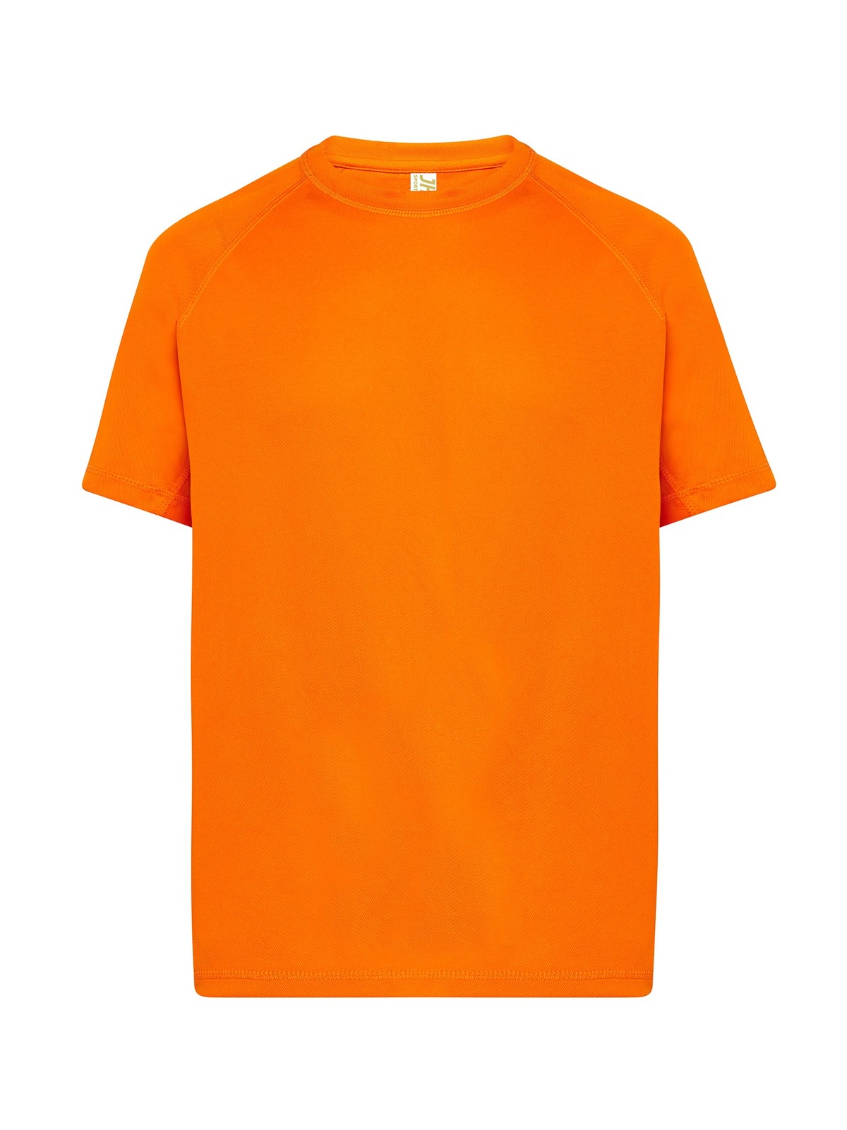 Samarreta tècnica personalitzada home 27 Camiseta técnica naranja para personalizar — prenda vista delantera