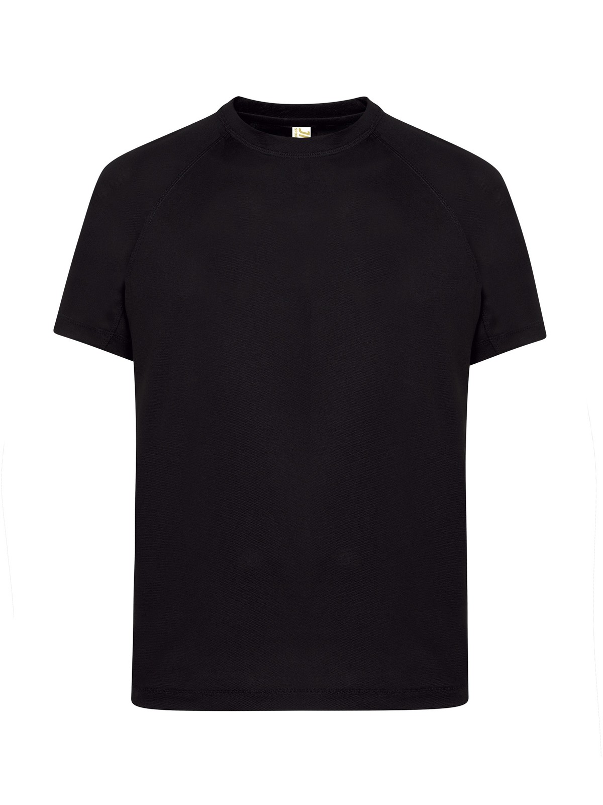 Samarreta tècnica personalitzada home 6 Camiseta técnica negro para personalizar — prenda vista delantera
