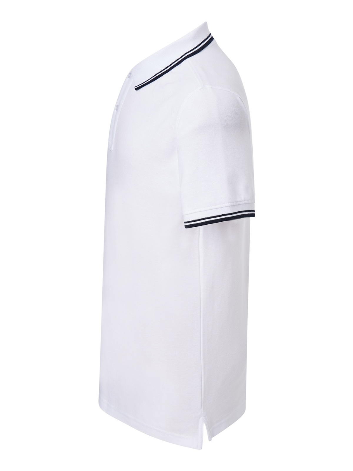 Personalisiertes Poloshirt Herren 28 Poloshirt Herren in blanco / Navy zum Personalisieren — Seitenansicht