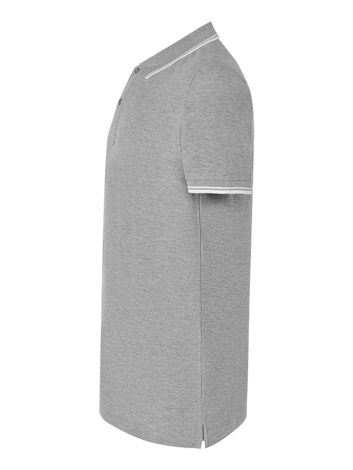 Personalisiertes Poloshirt Herren 61 Poloshirt Herren in gris / Blanco zum Personalisieren — Seitenansicht