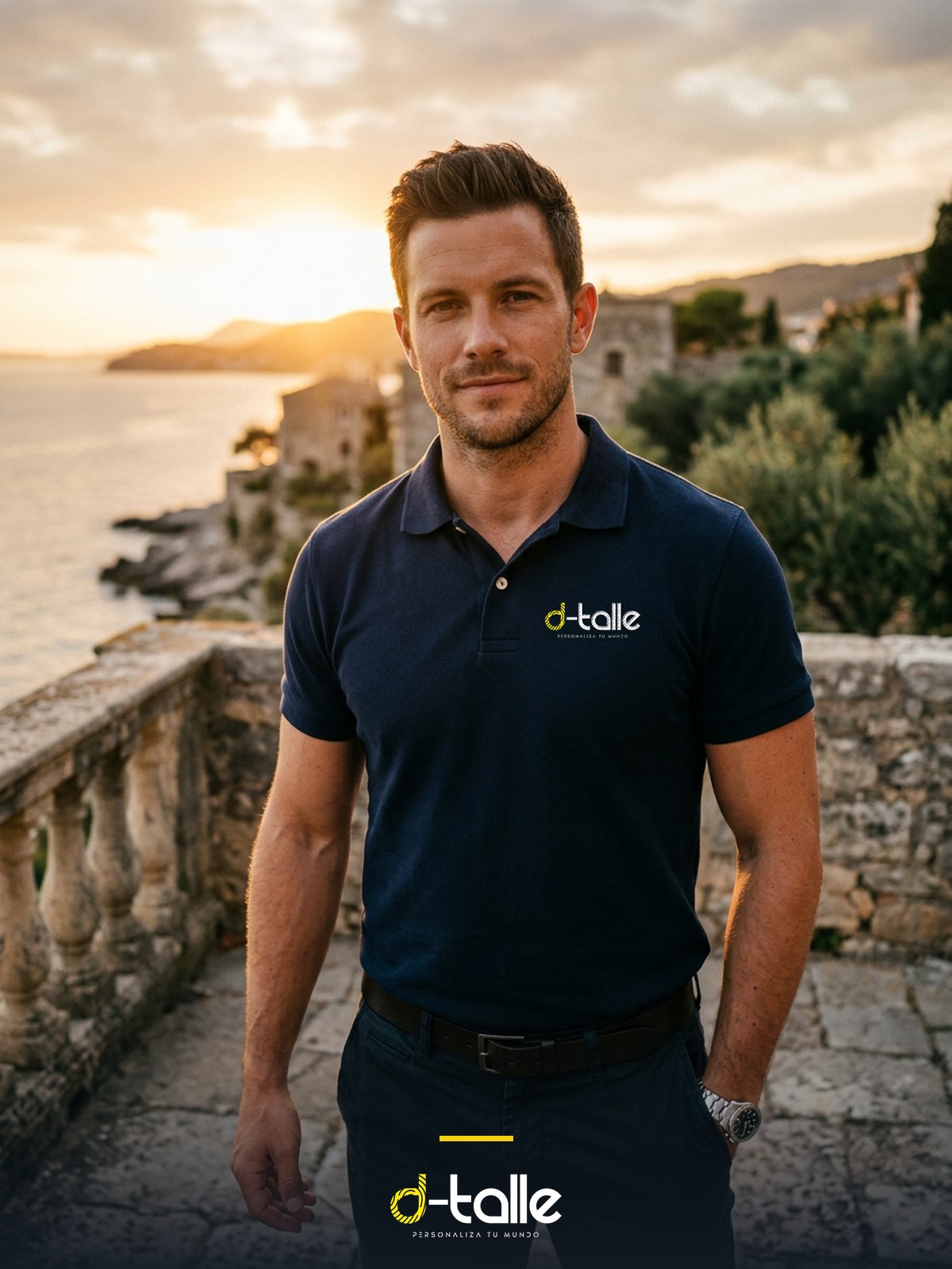 Personalisiertes Poloshirt Herren 1 Personalisiertes Poloshirt Herren mit gesticktem Logo auf der Brust