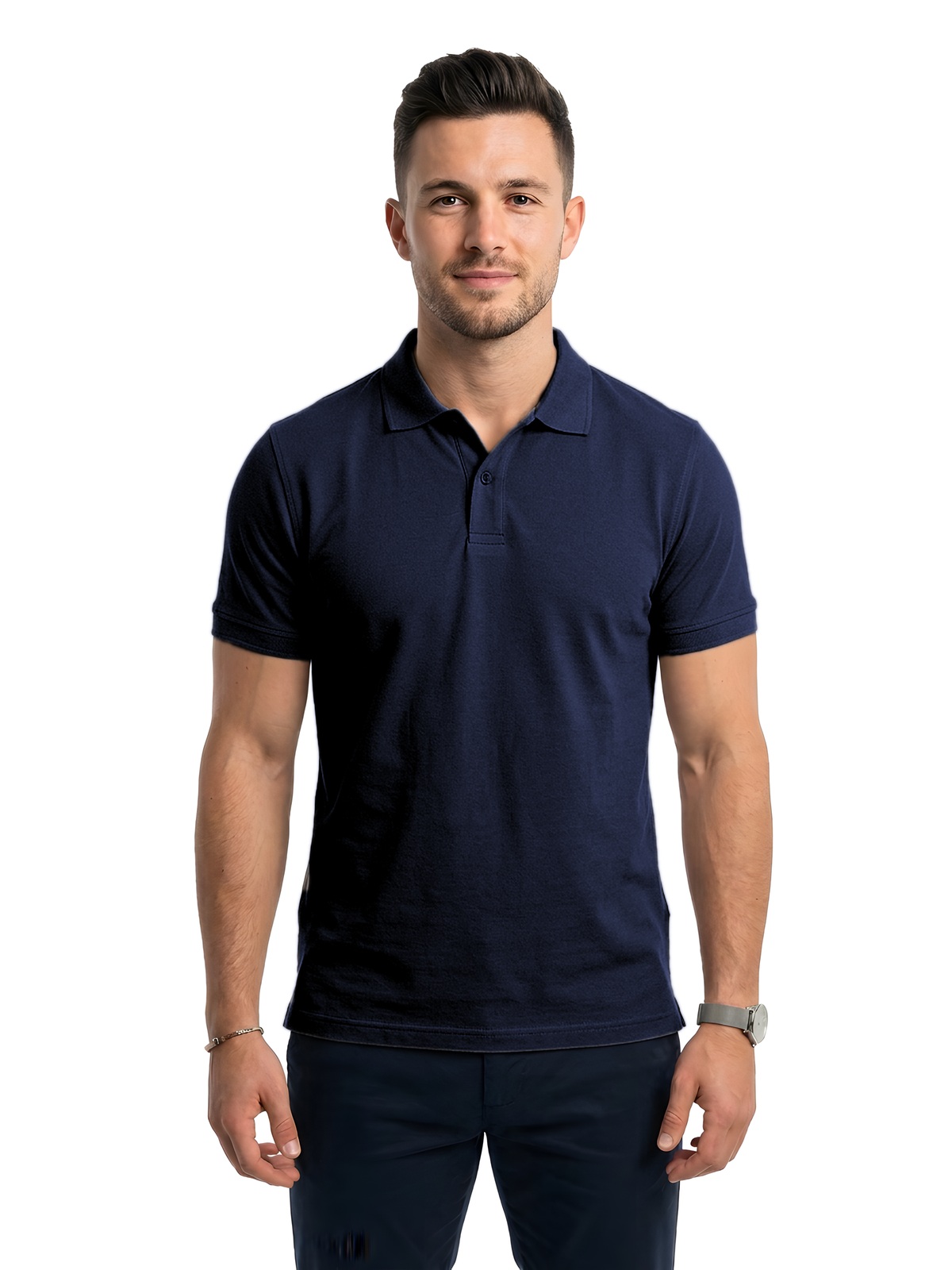 Personalisiertes Poloshirt Herren 167 Personalisiertes Poloshirt Herren in navy — Vorderansicht