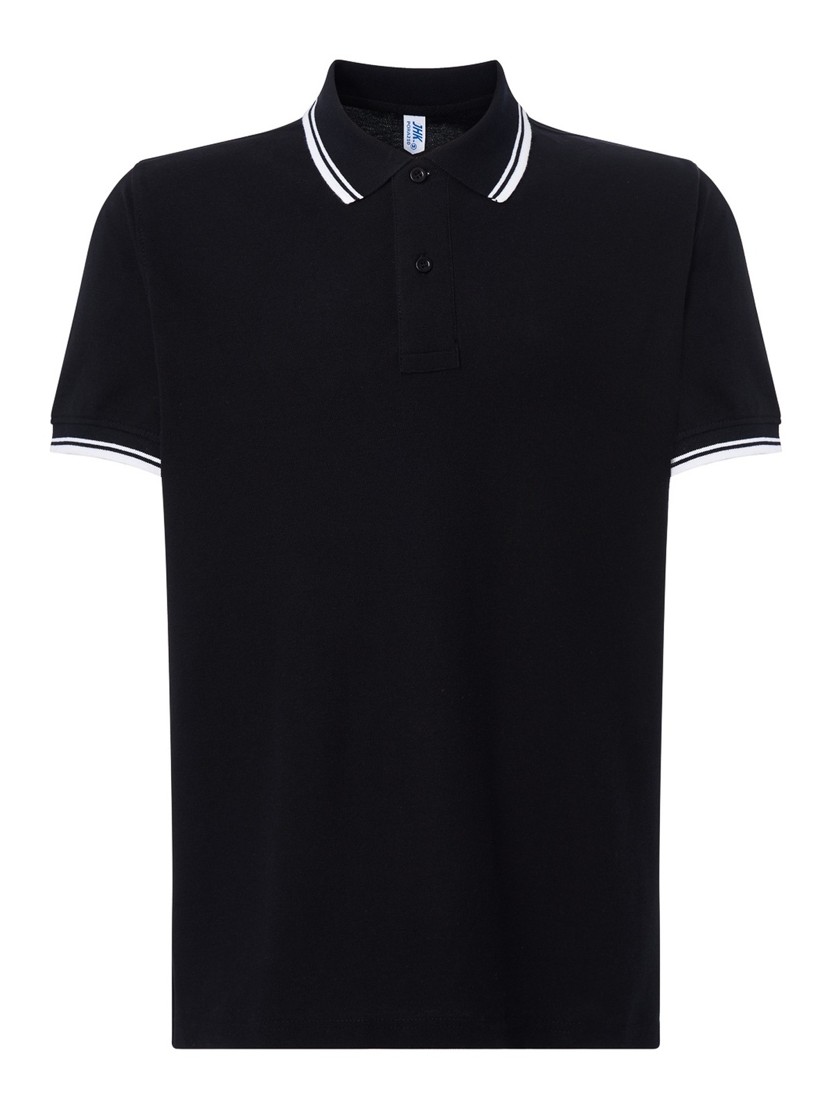 Personalisiertes Poloshirt Herren 84 Poloshirt Herren in negro / Blanco zum Personalisieren — Vorderansicht
