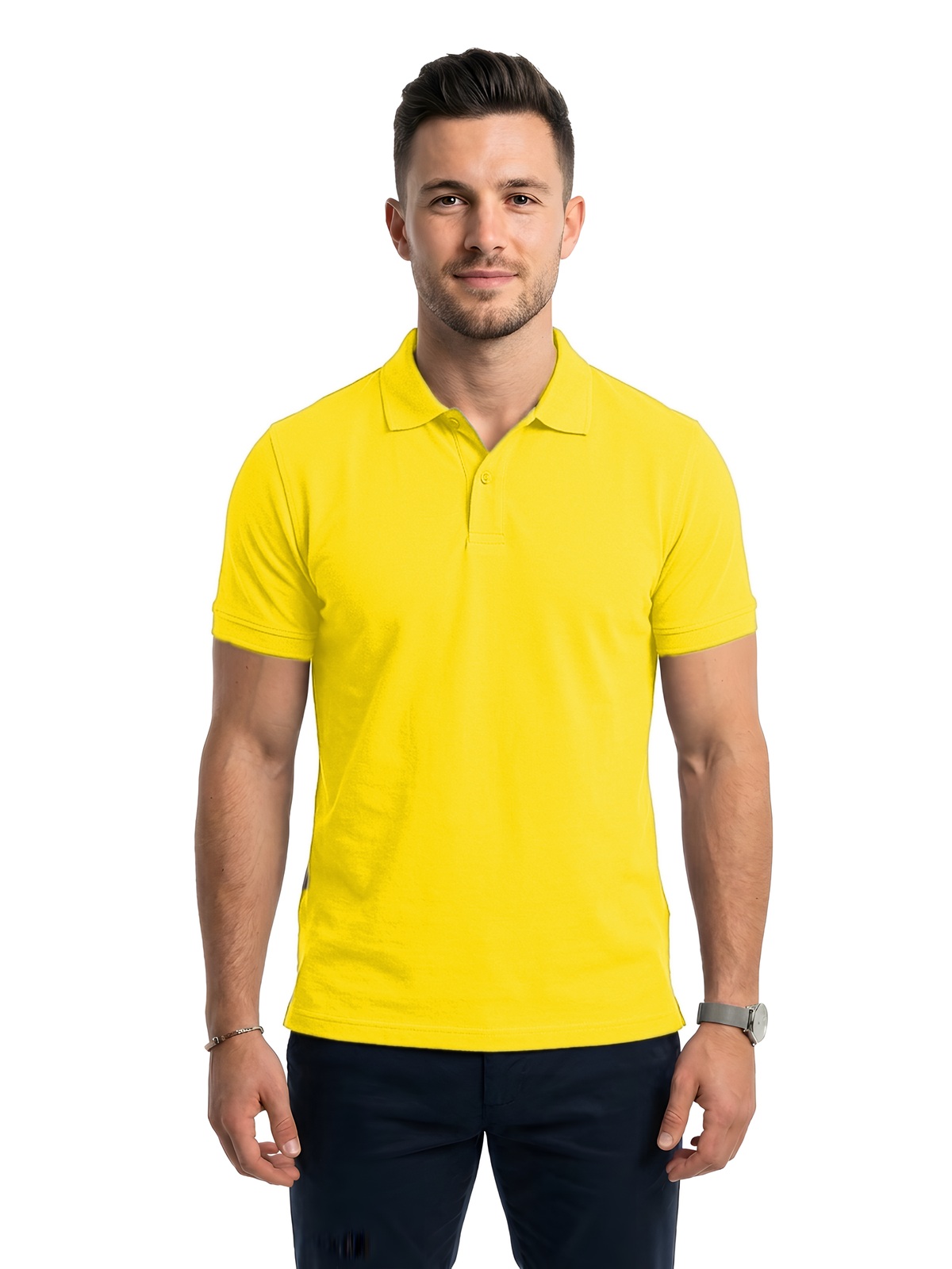 Personalisiertes Poloshirt Herren 170 Personalisiertes Poloshirt Herren in oro — Vorderansicht