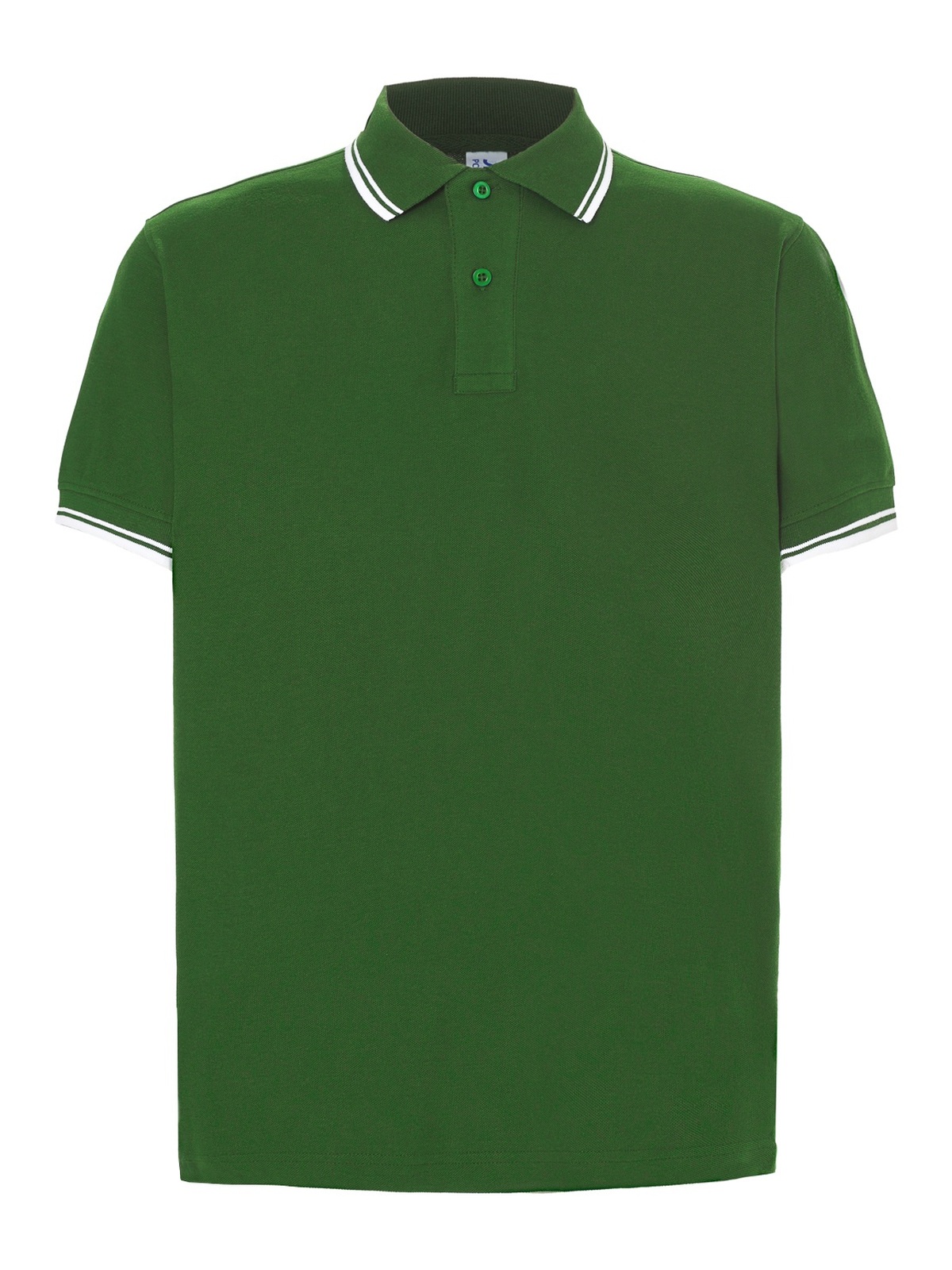 Personalisiertes Poloshirt Herren 117 Poloshirt Herren in verde Oscuro / Blanco zum Personalisieren — Vorderansicht