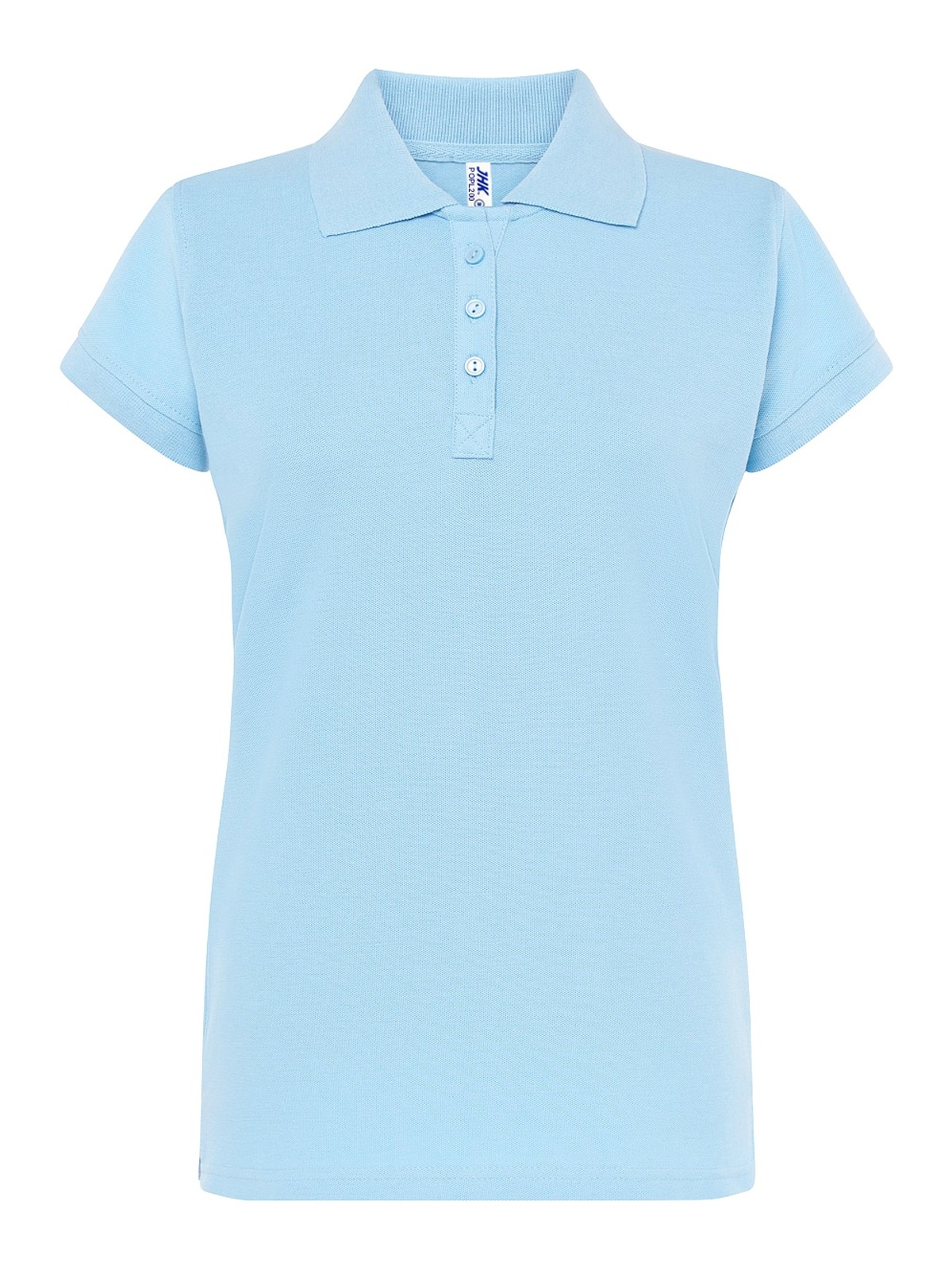 Personalisiertes Poloshirt Damen 18 Poloshirt Damen in celeste zum Personalisieren — Vorderansicht
