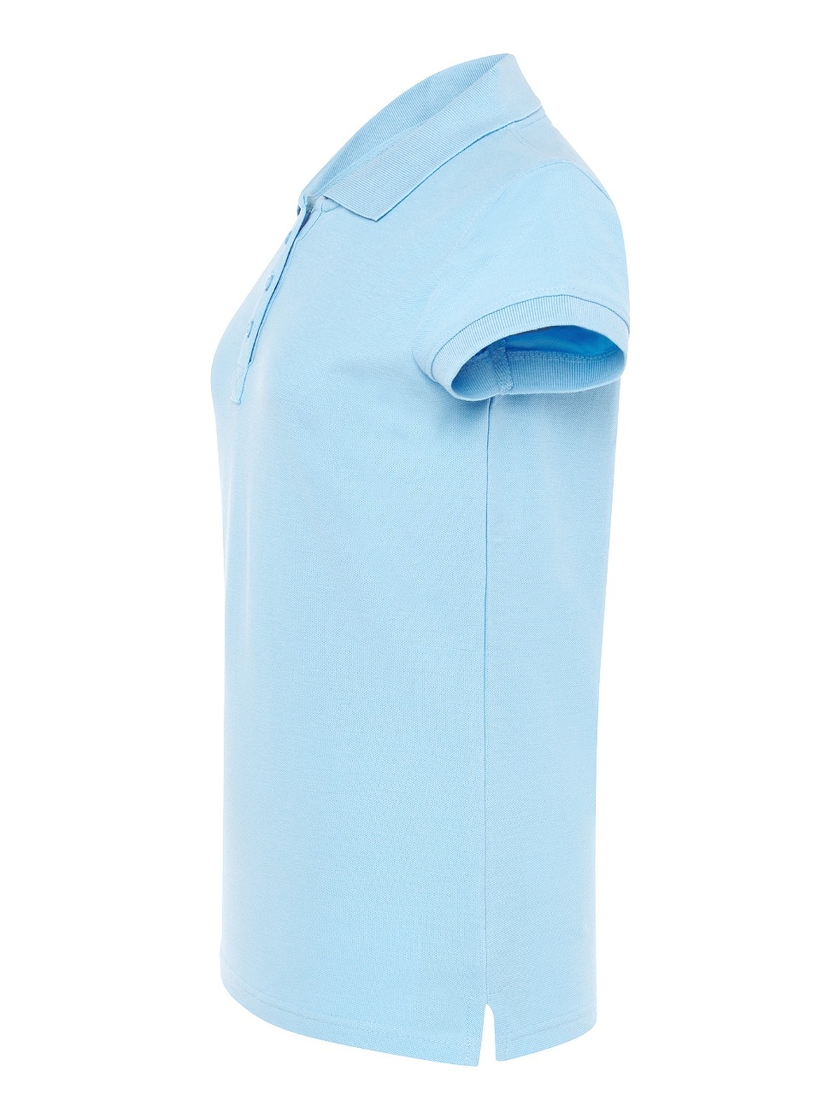 Personalisiertes Poloshirt Damen 19 Poloshirt Damen in celeste zum Personalisieren — Seitenansicht