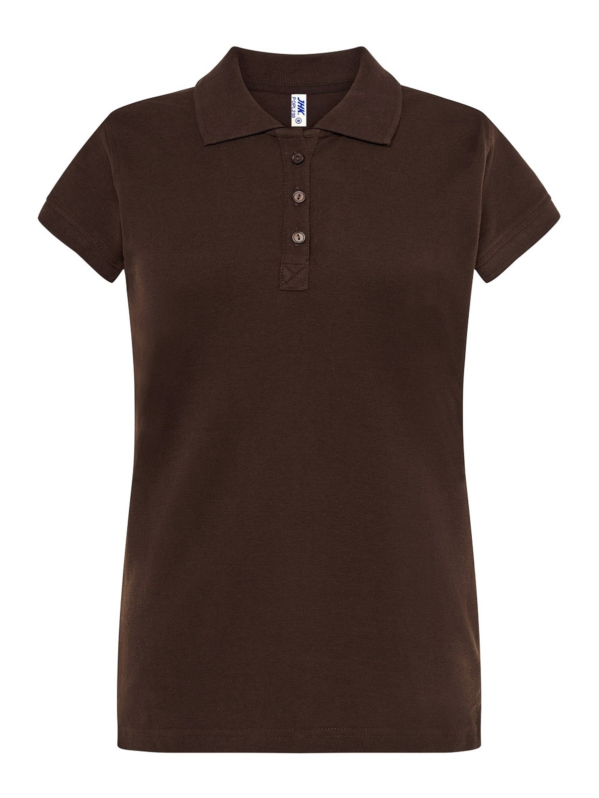 Personalisiertes Poloshirt Damen 63 Poloshirt Damen in chocolate zum Personalisieren — Vorderansicht