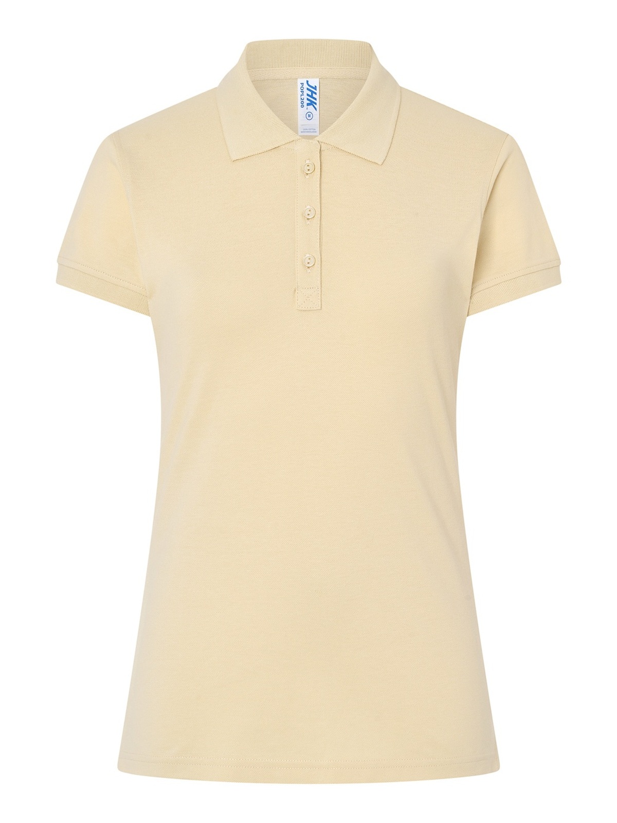 Personalisiertes Poloshirt Damen 21 Poloshirt Damen in crema zum Personalisieren — Vorderansicht