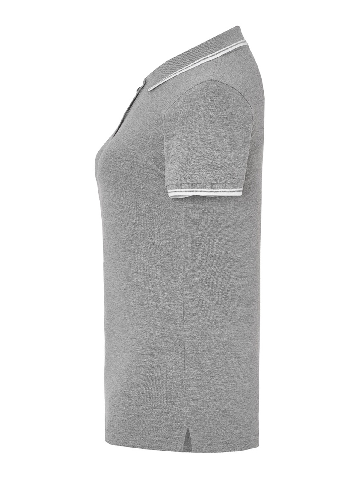 Personalisiertes Poloshirt Damen 31 Poloshirt Damen in gris / Blanco zum Personalisieren — Seitenansicht