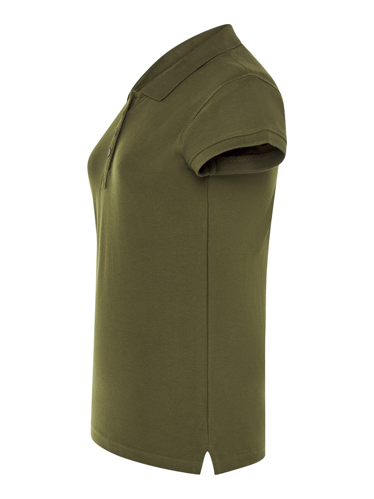 Personalisiertes Poloshirt Damen 67 Poloshirt Damen in kaki zum Personalisieren — Seitenansicht