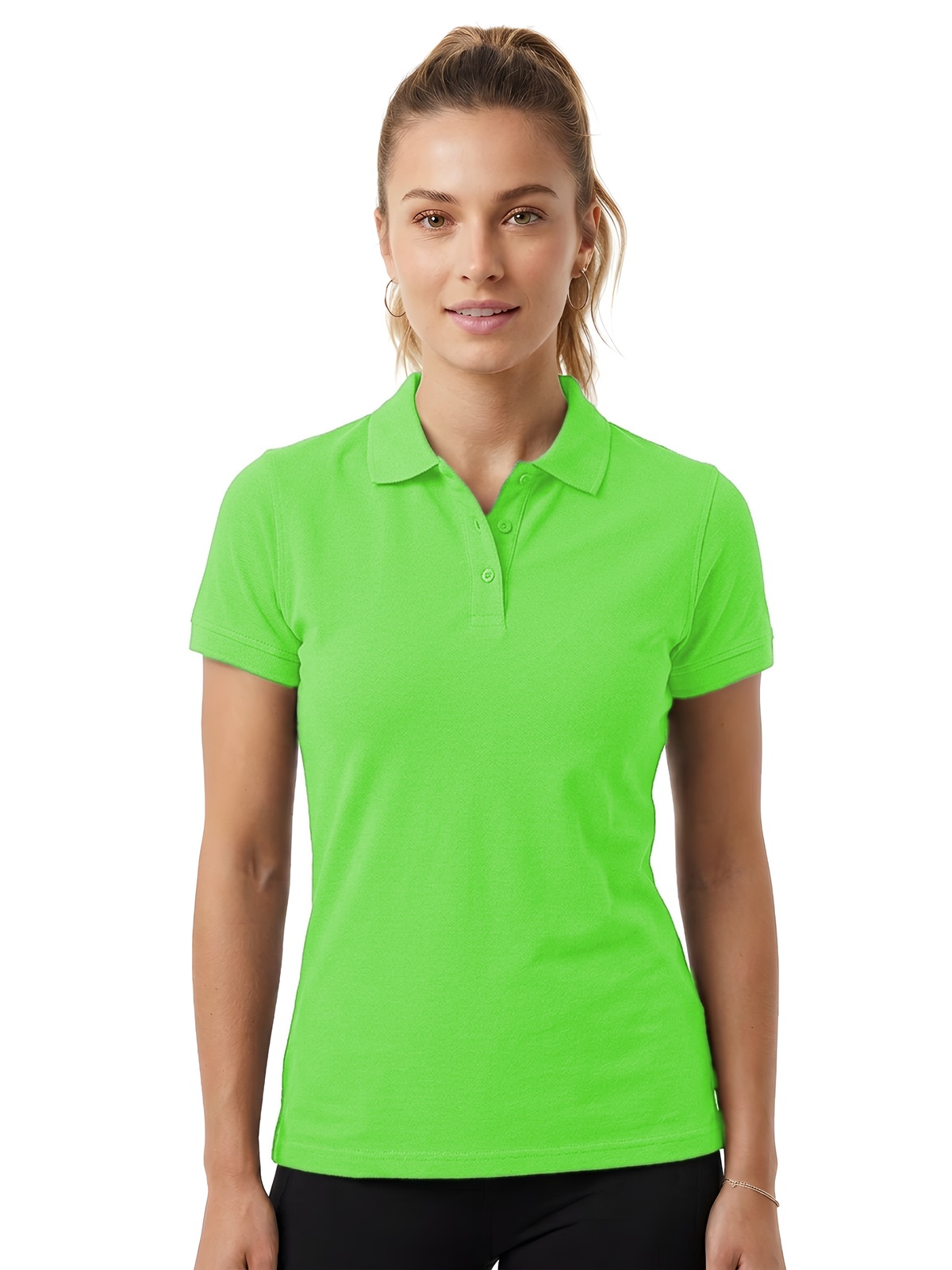 Personalisiertes Poloshirt Damen 113 Personalisiertes Poloshirt Damen in lima — Vorderansicht