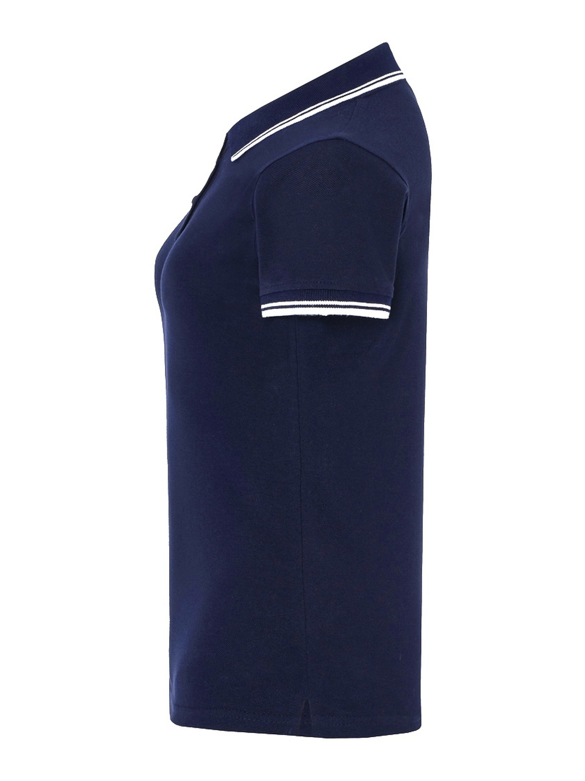 Personalisiertes Poloshirt Damen 40 Poloshirt Damen in navy / Blanco zum Personalisieren — Seitenansicht