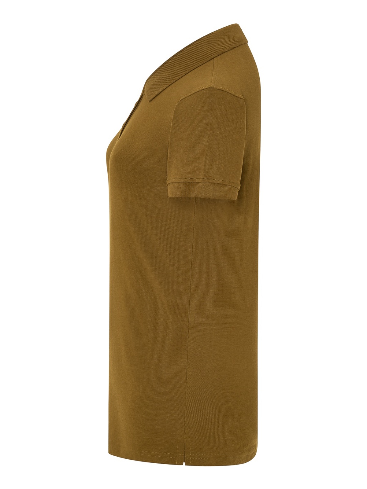 Personalisiertes Poloshirt Damen 46 Poloshirt Damen in ocre zum Personalisieren — Seitenansicht