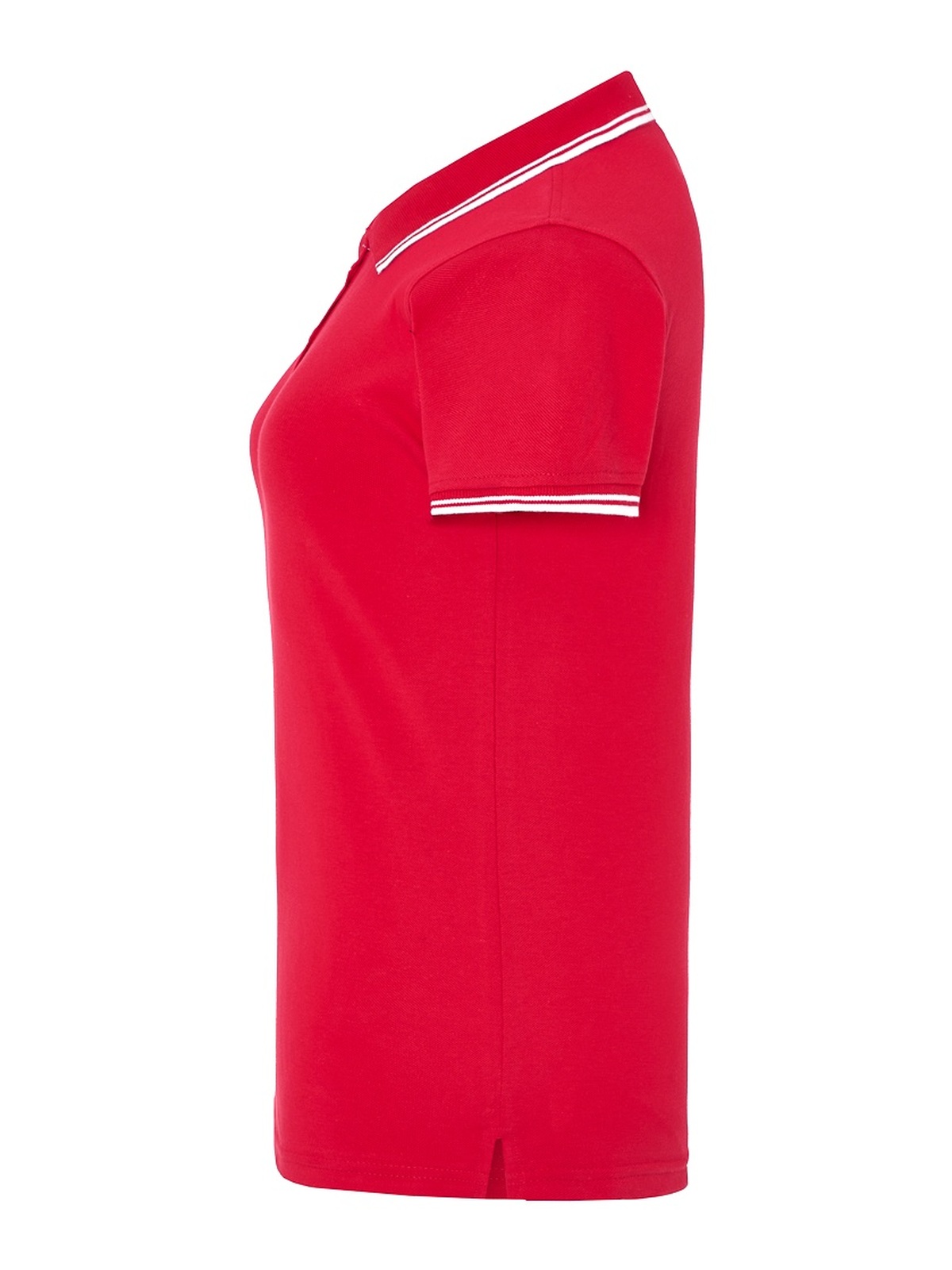 Personalisiertes Poloshirt Damen 49 Poloshirt Damen in rojo / Blanco zum Personalisieren — Seitenansicht