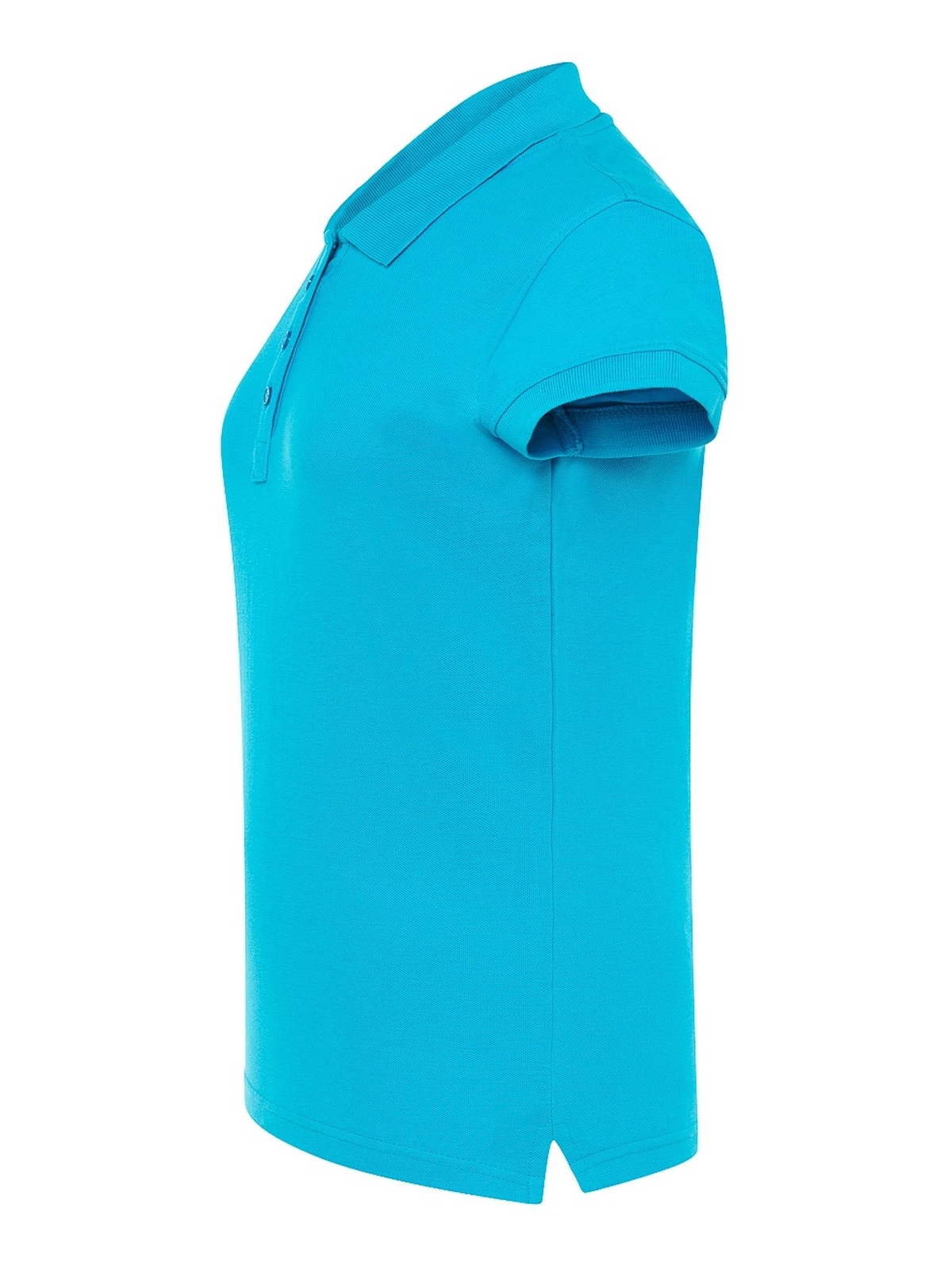 Personalisiertes Poloshirt Damen 106 Poloshirt Damen in turquesa zum Personalisieren — Seitenansicht