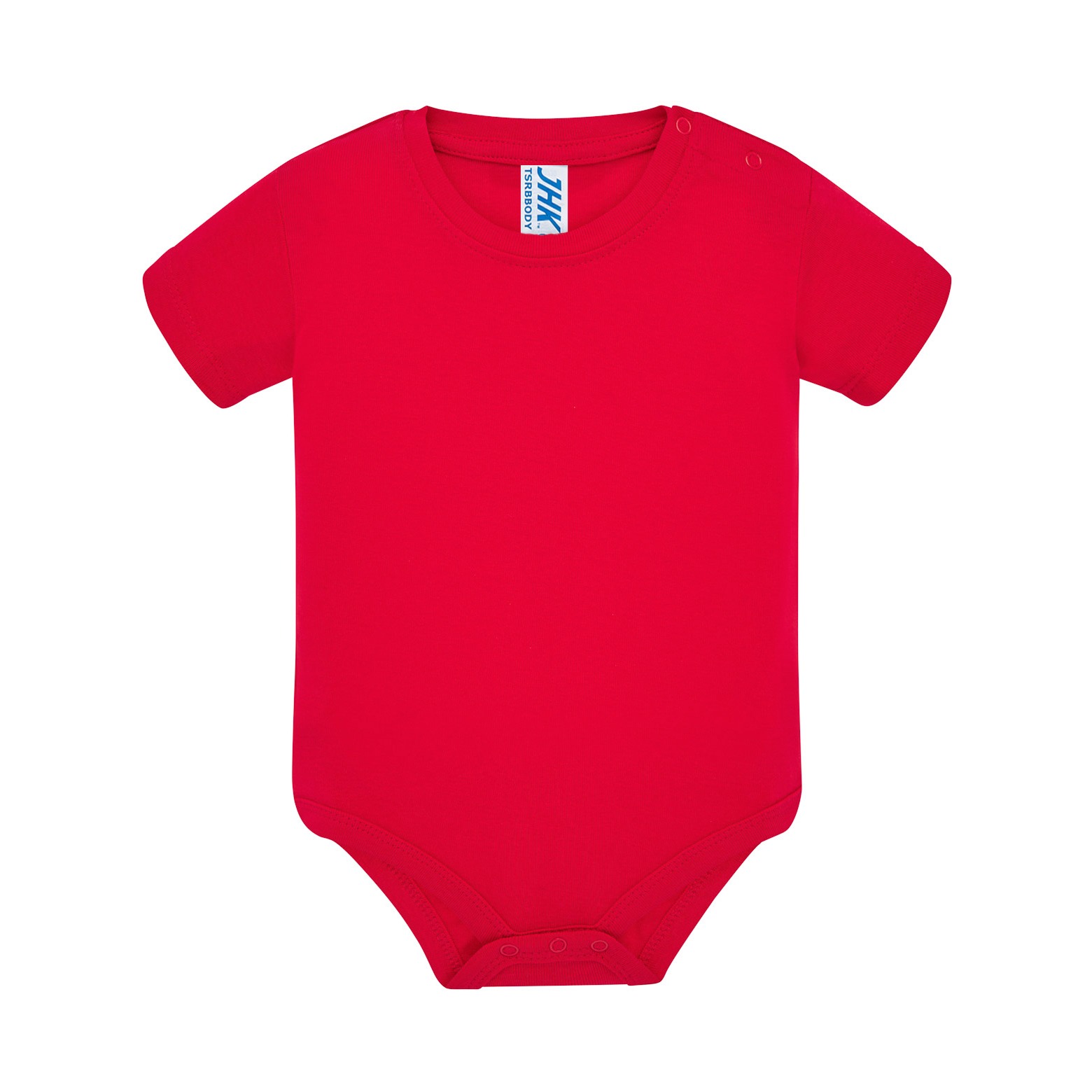 Personalisierter Babybody 4 Body para bebé personalizado de manga corta, rojo, 100 % algodón 170 g/m²