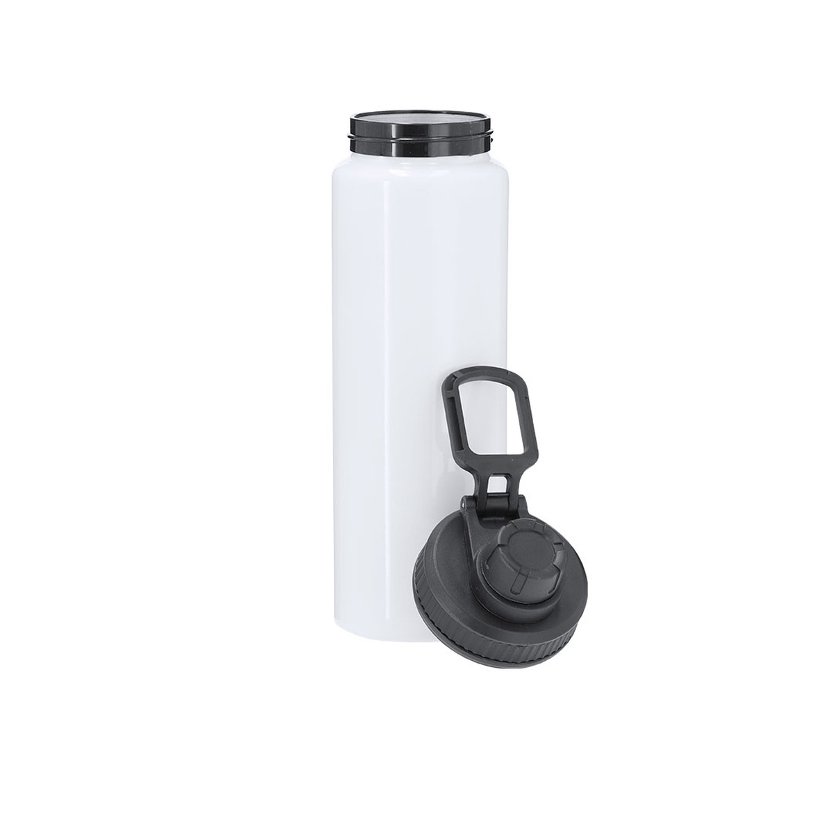 Custom sports bottle 800 ml 4 Botella deportiva personalizada 800 ml con el tapón abierto