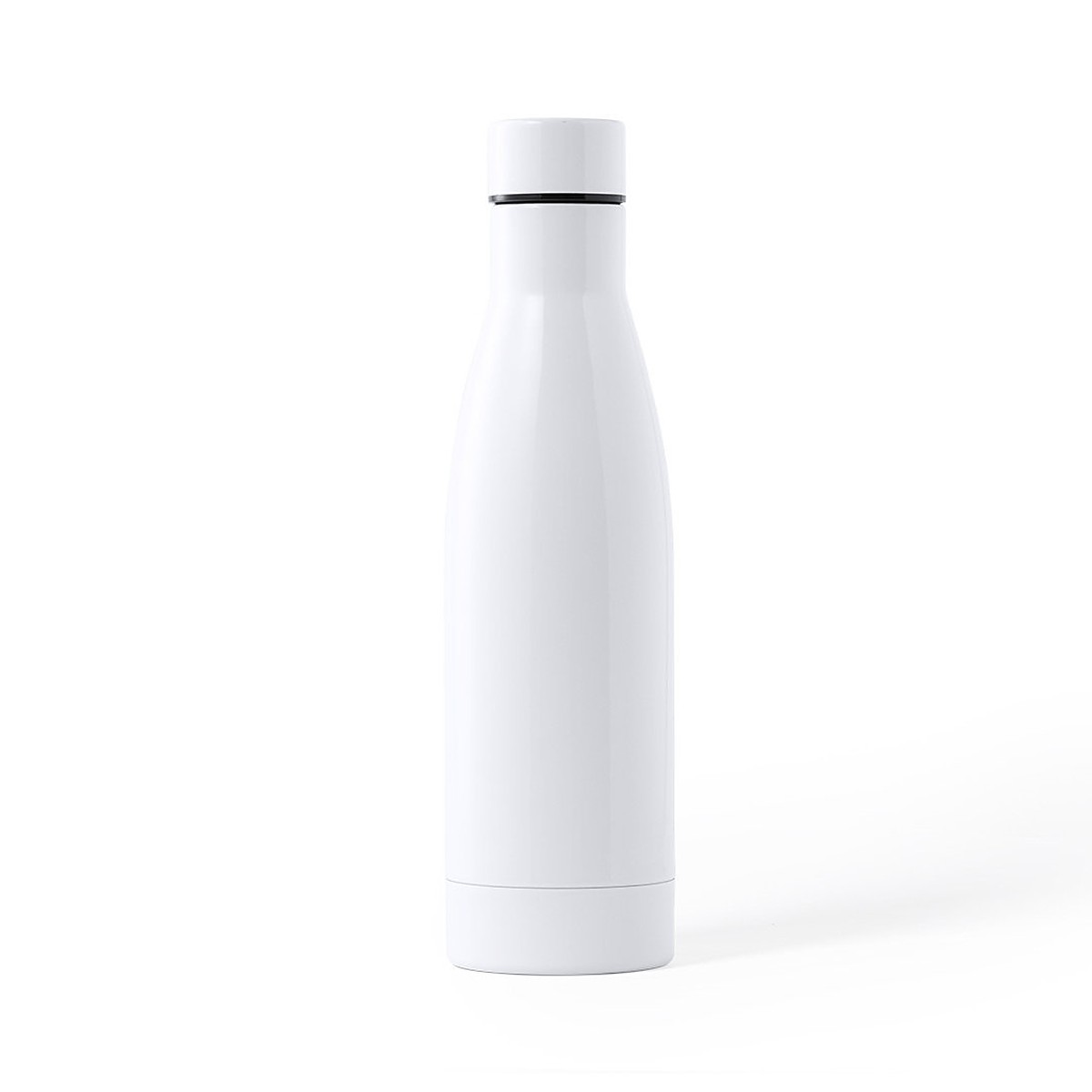 Personalisierte Metall-Trinkflasche aus Edelstahl 700 ml 2 Botella de acero inoxidable blanca 700 ml con tapón de seguridad sin personalizar