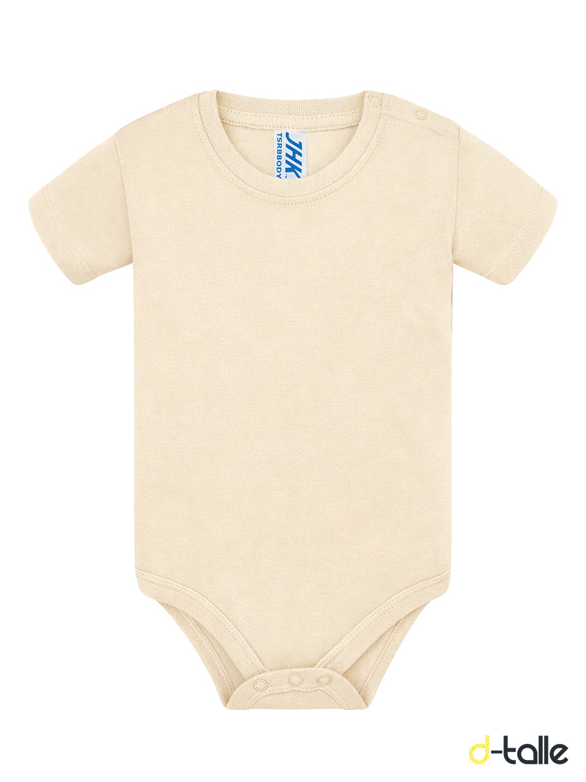 Body nadó personalitzat màniga curta 12 Body nadó personalitzat màniga curta color beix, vista davantera