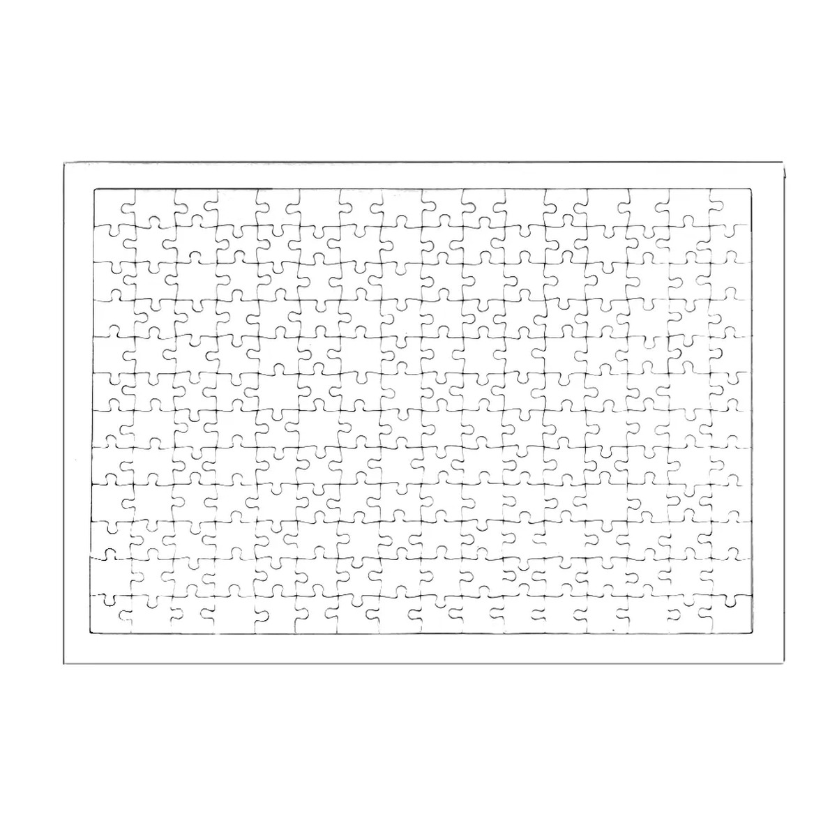 Personalisiertes Fotopuzzle 192 Teile mit Rahmen 40 x 28,5 cm 2 Puzzle personalizado con foto 192 piezas con marco 40 x 28,5 cm, en blanco, visto desde arriba